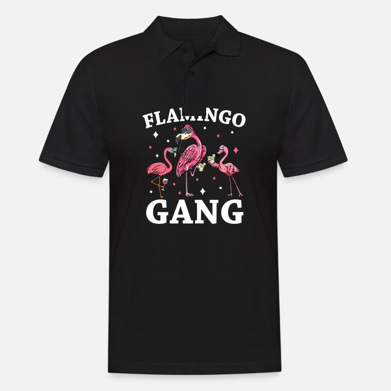 Flamingo JGA - Männer Poloshirt - Schwarz