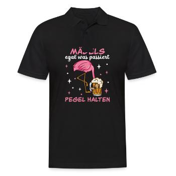 Flamingo JGA - Männer Poloshirt - Schwarz - Vorne - Kai (181cm)