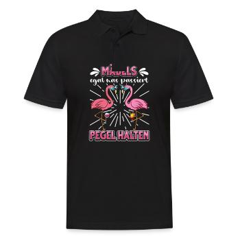 Flamingo JGA - Männer Poloshirt - Schwarz - Vorne - Kai (181cm)