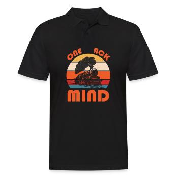 Slogan du train - One Track Mind - Polo Homme - noir - Devant - Kai (181cm)