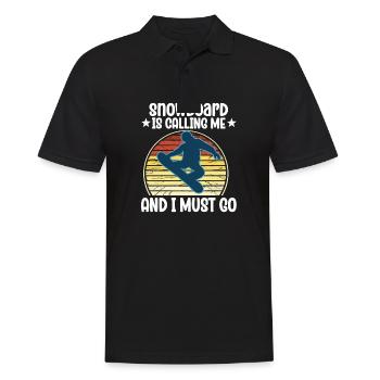 Snowboard Is Calling Me And I Must Go - Men's Polo Shirt - black - Front - Kai (181cm)