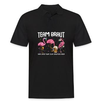 Flamingo JGA - Männer Poloshirt - Schwarz - Vorne - Kai (181cm)