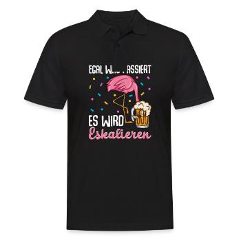 Flamingo JGA - Männer Poloshirt - Schwarz - Vorne - Kai (181cm)
