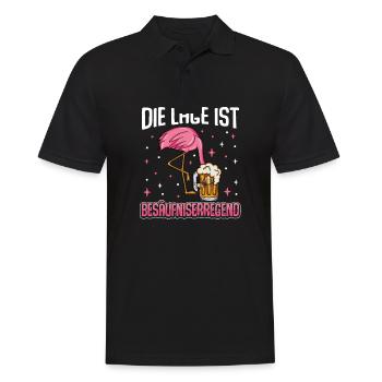 Flamingo JGA - Männer Poloshirt - Schwarz - Vorne - Kai (181cm)