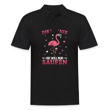Flamingo JGA - Männer Poloshirt - Schwarz - Vorne - Kai (181cm)