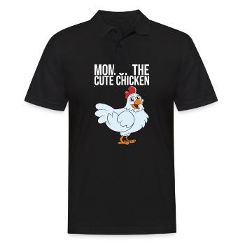 Mom Of The Cute Chicken - Men's Polo Shirt - black - Front - Kai (181cm)