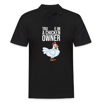 Trust Me Im A Chicken Owner - Men's Polo Shirt - black - Front - Kai (181cm)