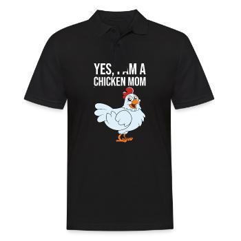 Oui, je suis une maman poulet - Polo Homme - noir - Devant - Kai (181cm)