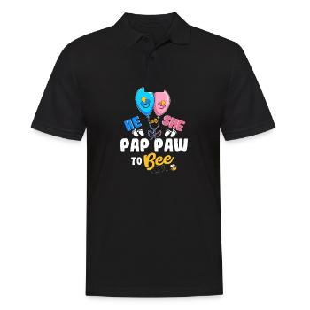 He or She Pap Paw To Bee Best Grandpa Ever Gramps - Men's Polo Shirt - black - Front - Kai (181cm)