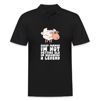 Sheep farmer I'm not getting old - Men's Polo Shirt - black - Front - Kai (181cm)