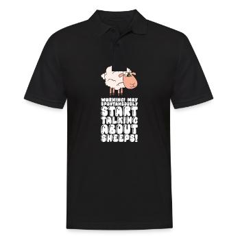 Can spontaneously start talking about sheep - Men's Polo Shirt - black - Front - Kai (181cm)