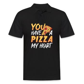 You have a Pizza My Heart - Männer Poloshirt - Schwarz - Vorne - Kai (181cm)