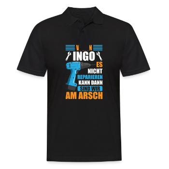 Ingo Vorname Name Geburtstag Reparieren - Männer Poloshirt - Schwarz - Vorne - Kai (181cm)