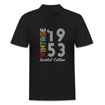 Vintage 1953 Vintage Birthday Retro Vintage - Men's Polo Shirt - black - Front - Kai (181cm)