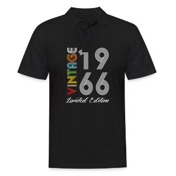 Vintage 1966 Vintage Birthday Retro Vintage - Men's Polo Shirt - black - Front - Kai (181cm)