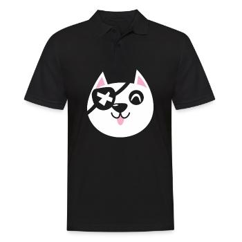 Chat pirate - Polo Homme - noir - Devant - Kai (181cm)