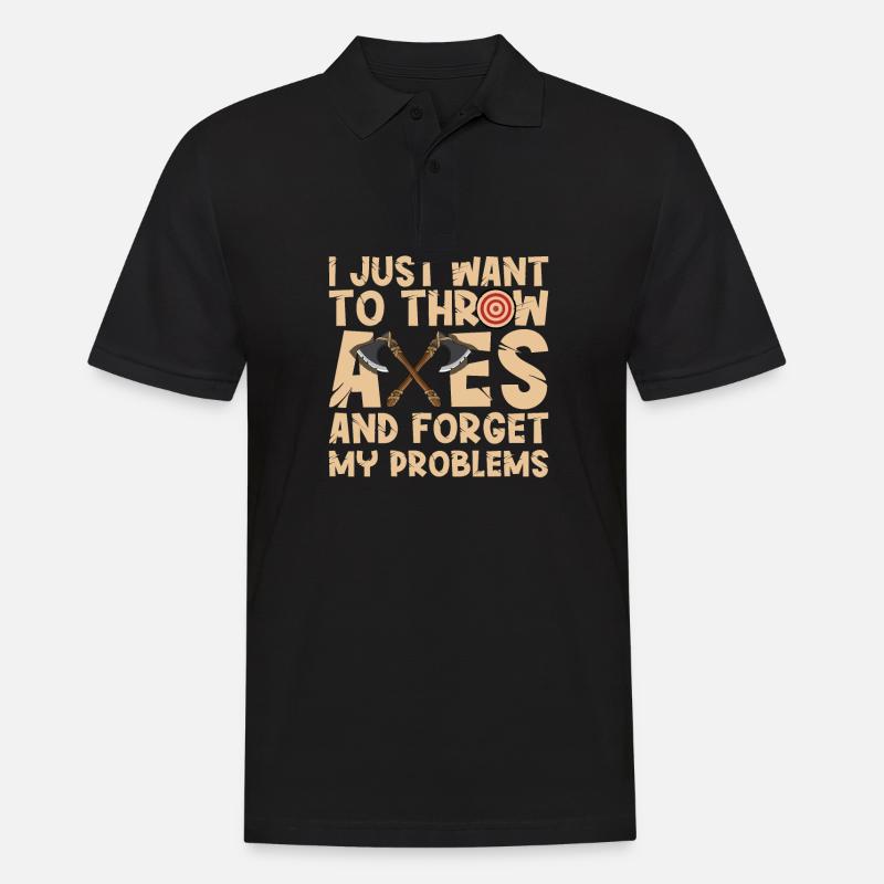 Lancer une hache - Polo Homme - noir