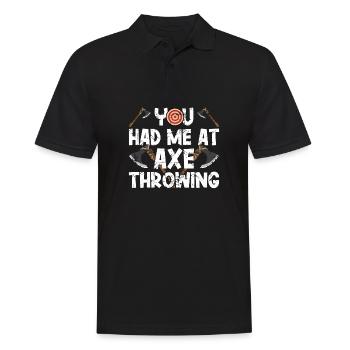Lancer une hache - Polo Homme - noir - Devant - Kai (181cm)