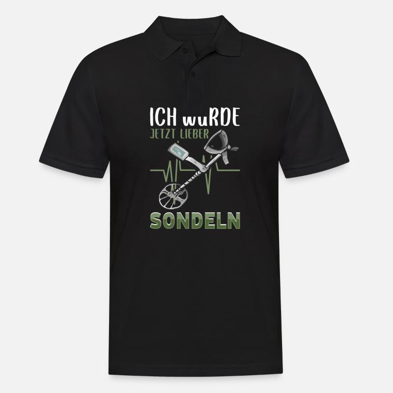 Sondeln - Männer Poloshirt - Schwarz