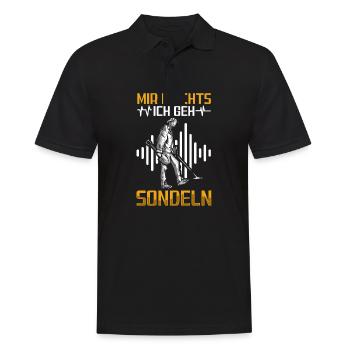 Sondeln - Männer Poloshirt - Schwarz - Vorne - Kai (181cm)