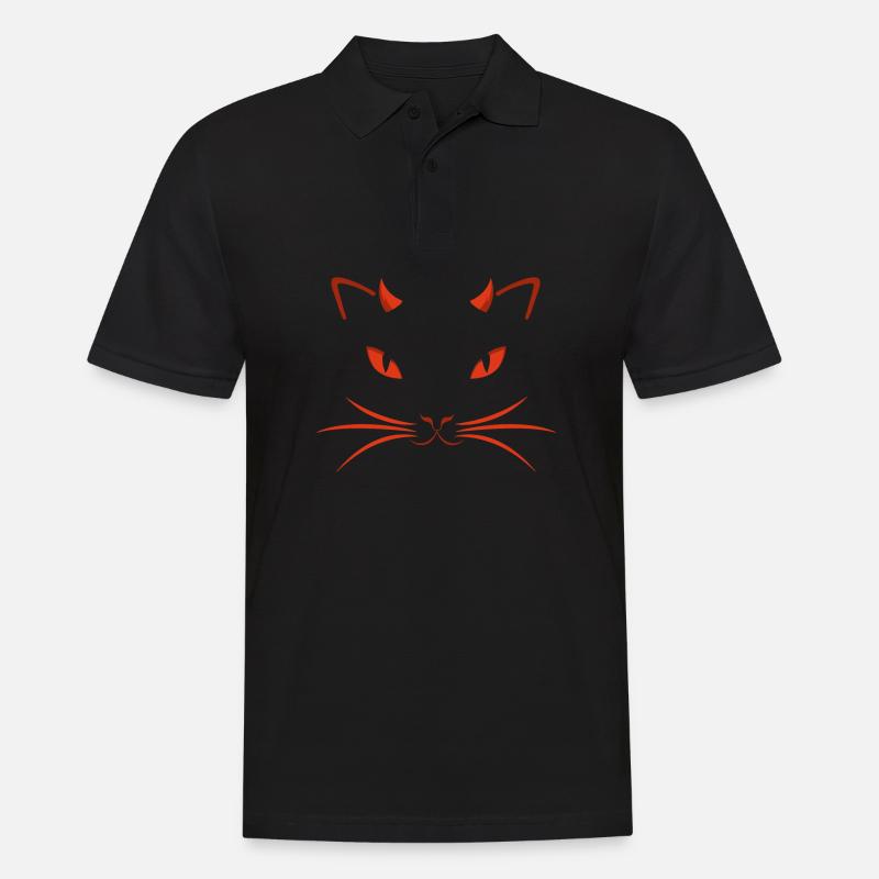 Teufelskatze - Männer Poloshirt - Schwarz
