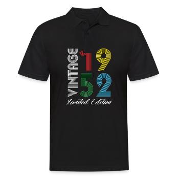 Vintage 1952 Vintage Birthday Retro Vintage - Men's Polo Shirt - black - Front - Kai (181cm)