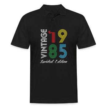 Vintage 1985 Vintage Geburtstag Retro Vintage - Männer Poloshirt - Schwarz - Vorne - Kai (181cm)