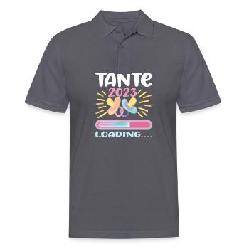 Tante 2023 - Männer Poloshirt - Anthrazit - Vorne - Nico (186cm)