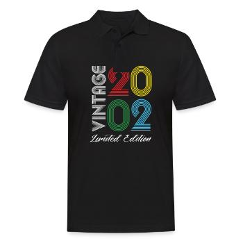 Vintage 2002 Vintage Birthday Retro Vintage - Men's Polo Shirt - black - Front - Kai (181cm)