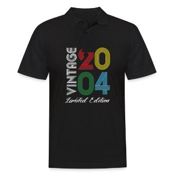 Vintage 2004 Vintage Birthday Retro Vintage - Men's Polo Shirt - black - Front - Kai (181cm)
