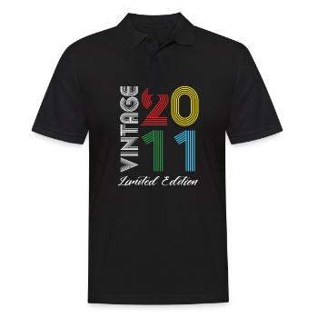 Vintage 2011 Vintage Birthday Retro Vintage - Men's Polo Shirt - black - Front - Kai (181cm)