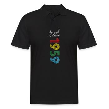 Limited Edition 1959 - Männer Poloshirt - Schwarz - Vorne - Kai (181cm)