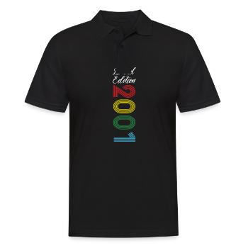 Limited Edition 2001 - Männer Poloshirt - Schwarz - Vorne - Kai (181cm)