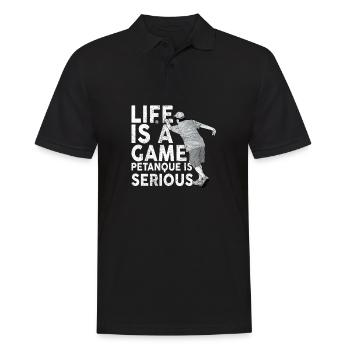Petanque Boule Game Set Boccia - Men's Polo Shirt - black - Front - Kai (181cm)