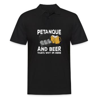 Petanque Boule Game Set Boccia - Men's Polo Shirt - black - Front - Kai (181cm)