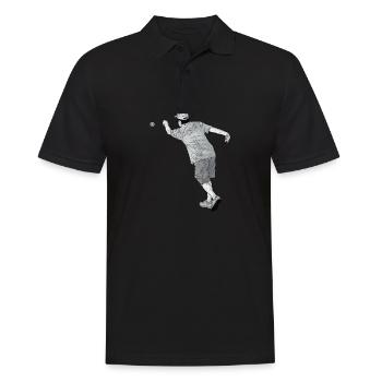 Petanque Boule Game Set Boccia - Men's Polo Shirt - black - Front - Kai (181cm)