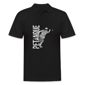 Petanque Boule Game Set Boccia - Men's Polo Shirt - black - Front - Kai (181cm)