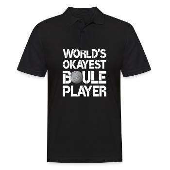 Petanque Boule Game Set Boccia - Men's Polo Shirt - black - Front - Kai (181cm)
