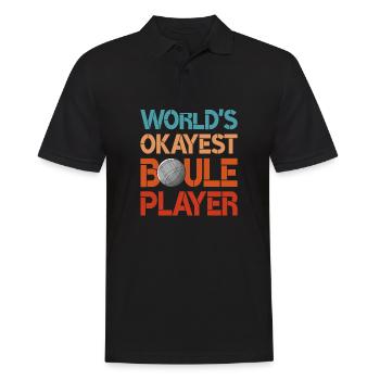 Petanque Boule Game Set Boccia - Men's Polo Shirt - black - Front - Kai (181cm)