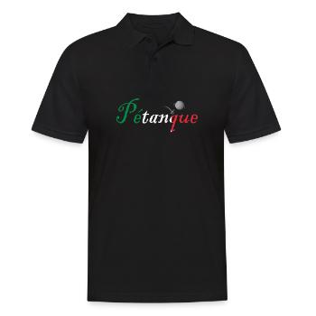 Petanque Boule Game Set Boccia - Men's Polo Shirt - black - Front - Kai (181cm)