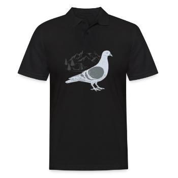 pigeon in the mountains - Men's Polo Shirt - black - Front - Kai (181cm)