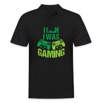 Irish I Was Gaming St Patrick's Day - Men's Polo Shirt - black - Front - Kai (181cm)