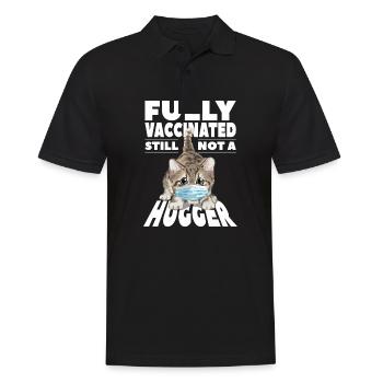 Fully vaccinated not yet a hugger - Men's Polo Shirt - black - Front - Kai (181cm)