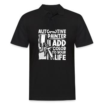 Car Painter Sprayer Paints - Men's Polo Shirt - black - Front - Kai (181cm)