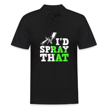 Car Painter Sprayer Paints - Men's Polo Shirt - black - Front - Kai (181cm)