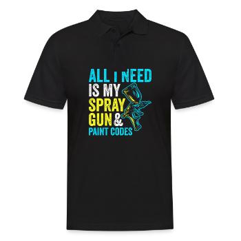 Car Painter Sprayer Paints - Men's Polo Shirt - black - Front - Kai (181cm)