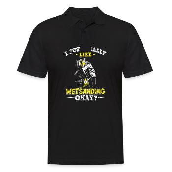 Car Painter Sprayer Paints - Men's Polo Shirt - black - Front - Kai (181cm)