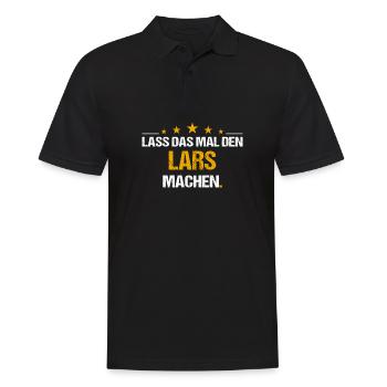 Lass das mal den Lars machen Name - Männer Poloshirt - Schwarz - Vorne - Kai (181cm)