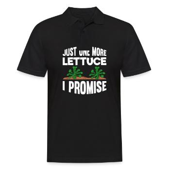 Just One More Lettuce I Promise - Männer Poloshirt - Schwarz - Vorne - Kai (181cm)