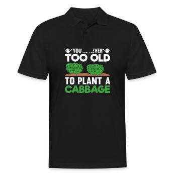 Vous n’êtes jamais trop vieux pour planter un chou - Polo Homme - noir - Devant - Kai (181cm)